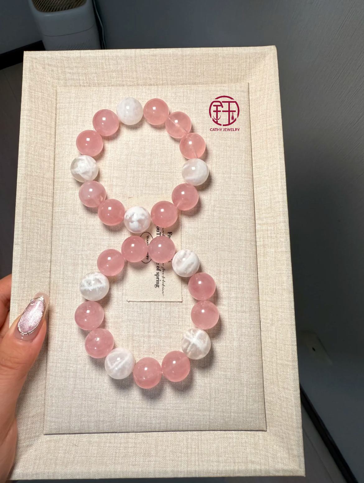 💗 Zhu Zhu Same-Style Rose Quartz Jewelry Set