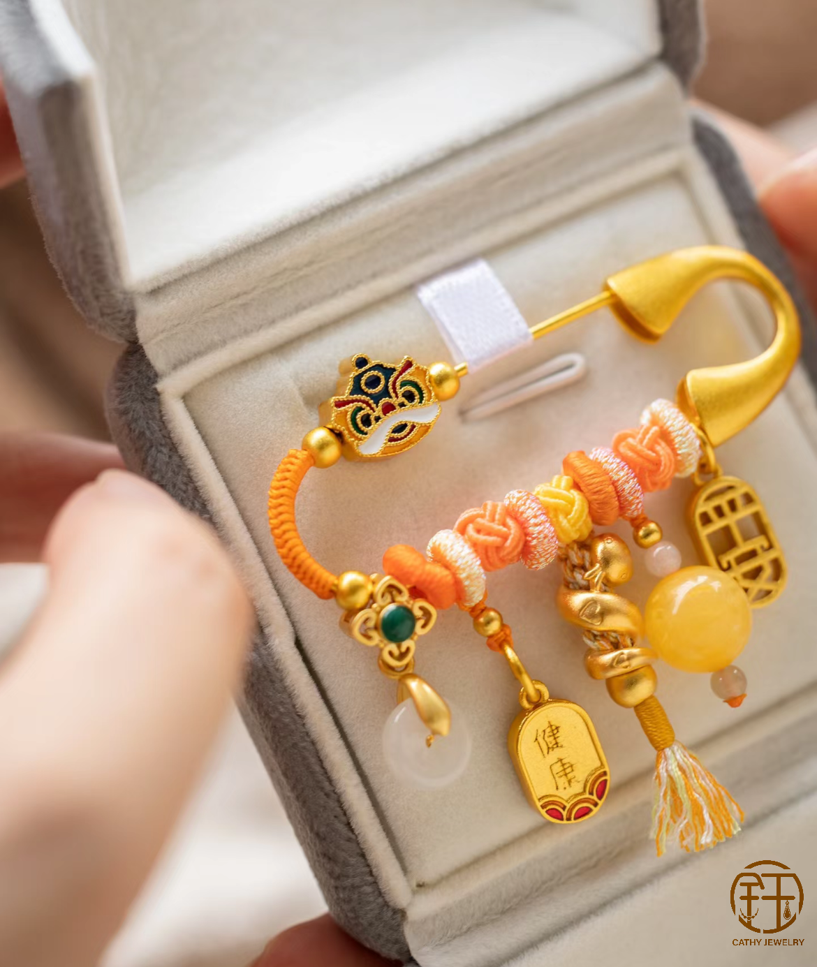 Lion Dance & Coiled Snake Lucky Pin โจ