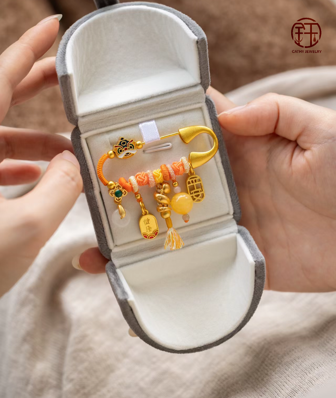 Lion Dance & Coiled Snake Lucky Pin โจ