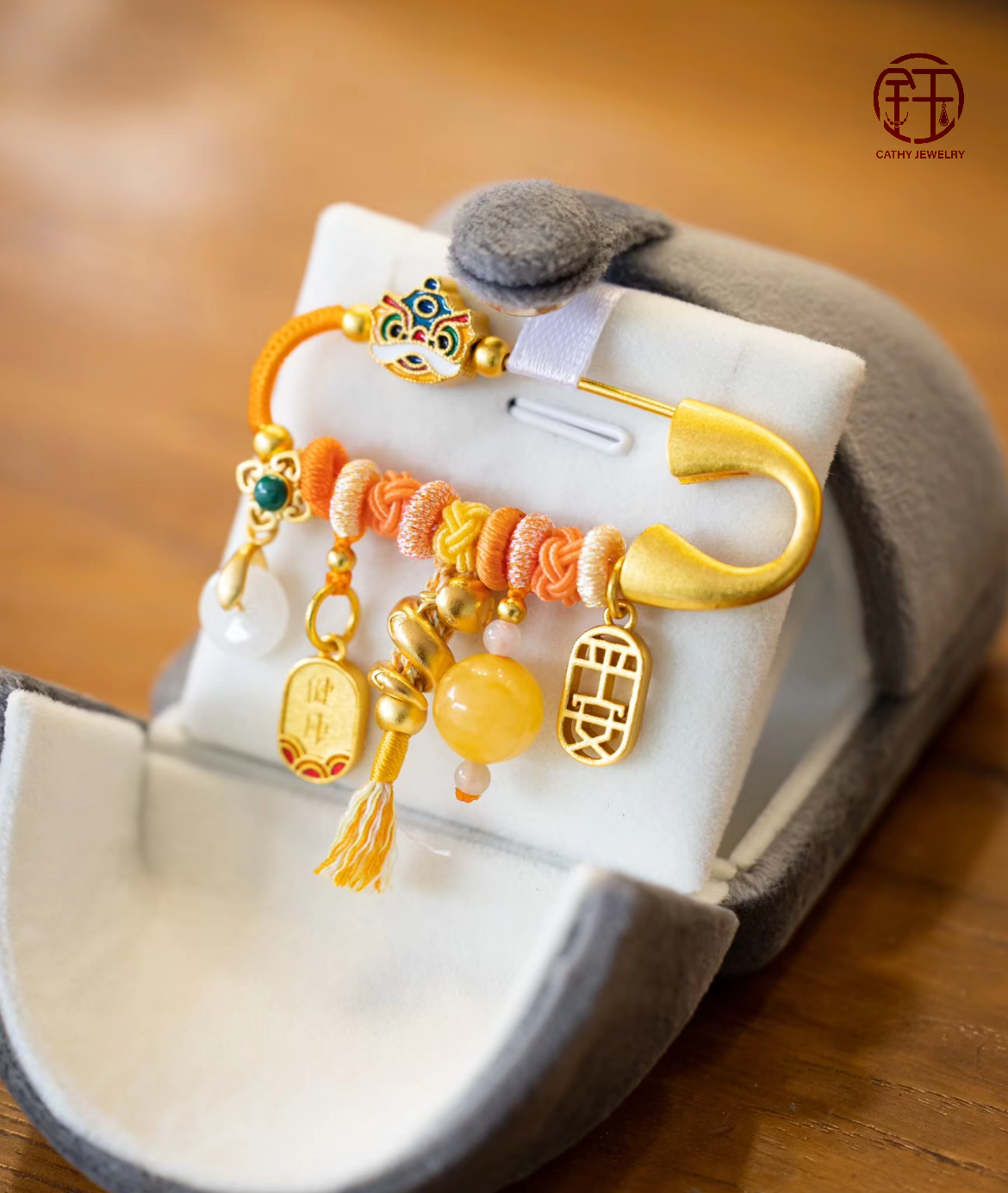 Lion Dance & Coiled Snake Lucky Pin โจ