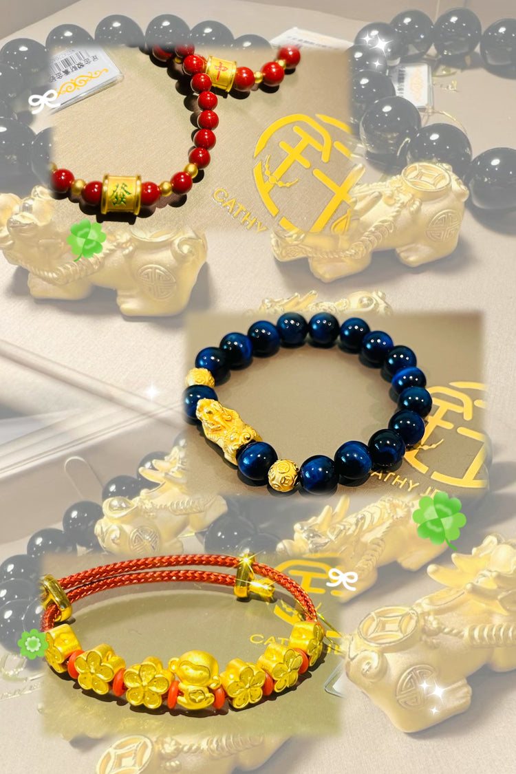 AU999 Pure Gold Lucky Bead