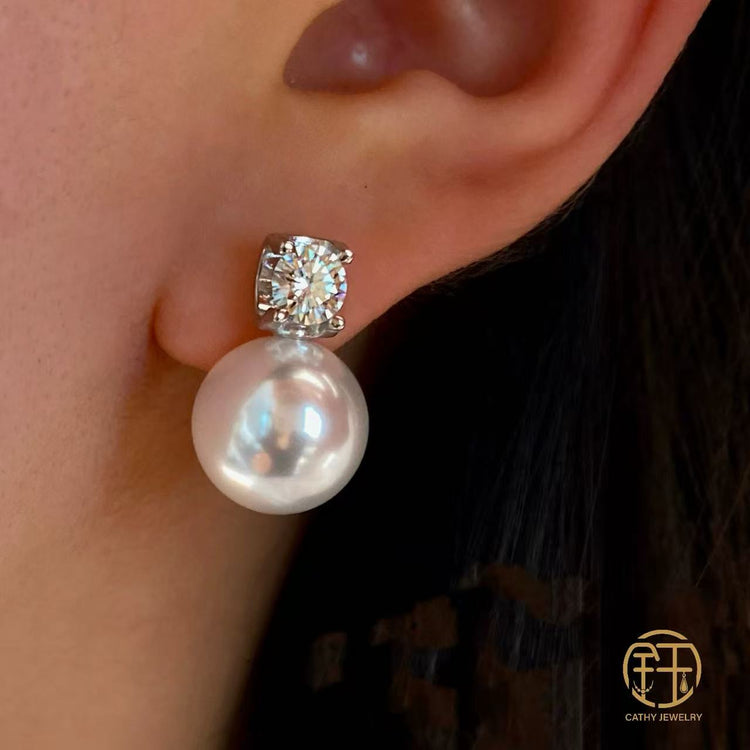 Crystal Pearls Earrings
