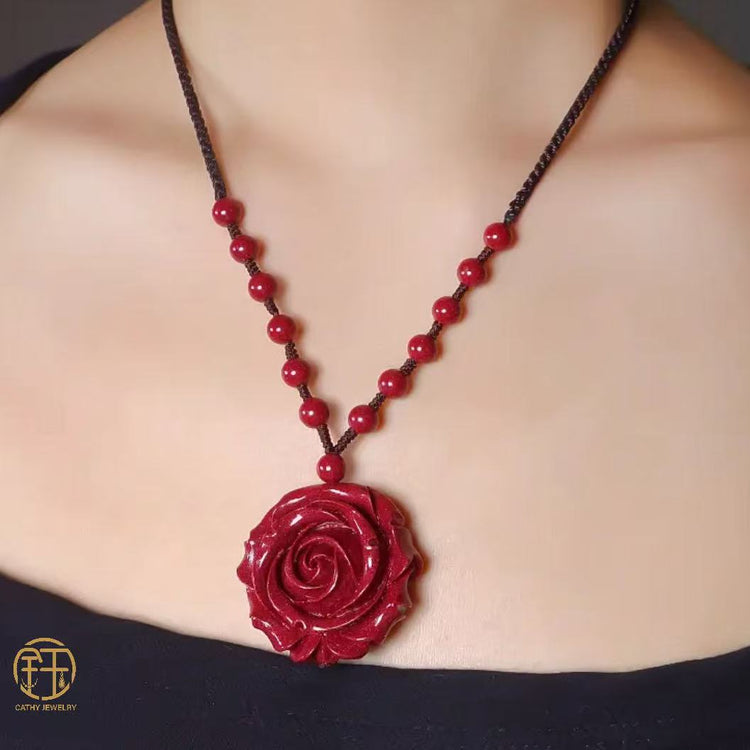 High-Content Cinnabar Necklaces & Pendants