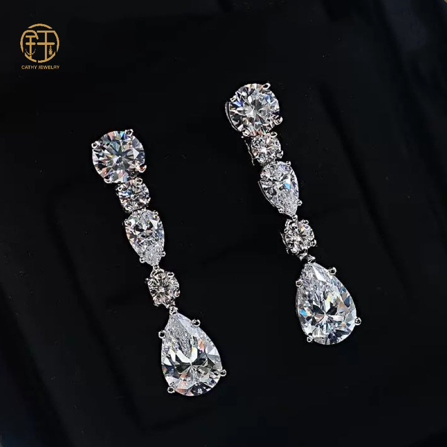 Synthetic Diamonds Earrings