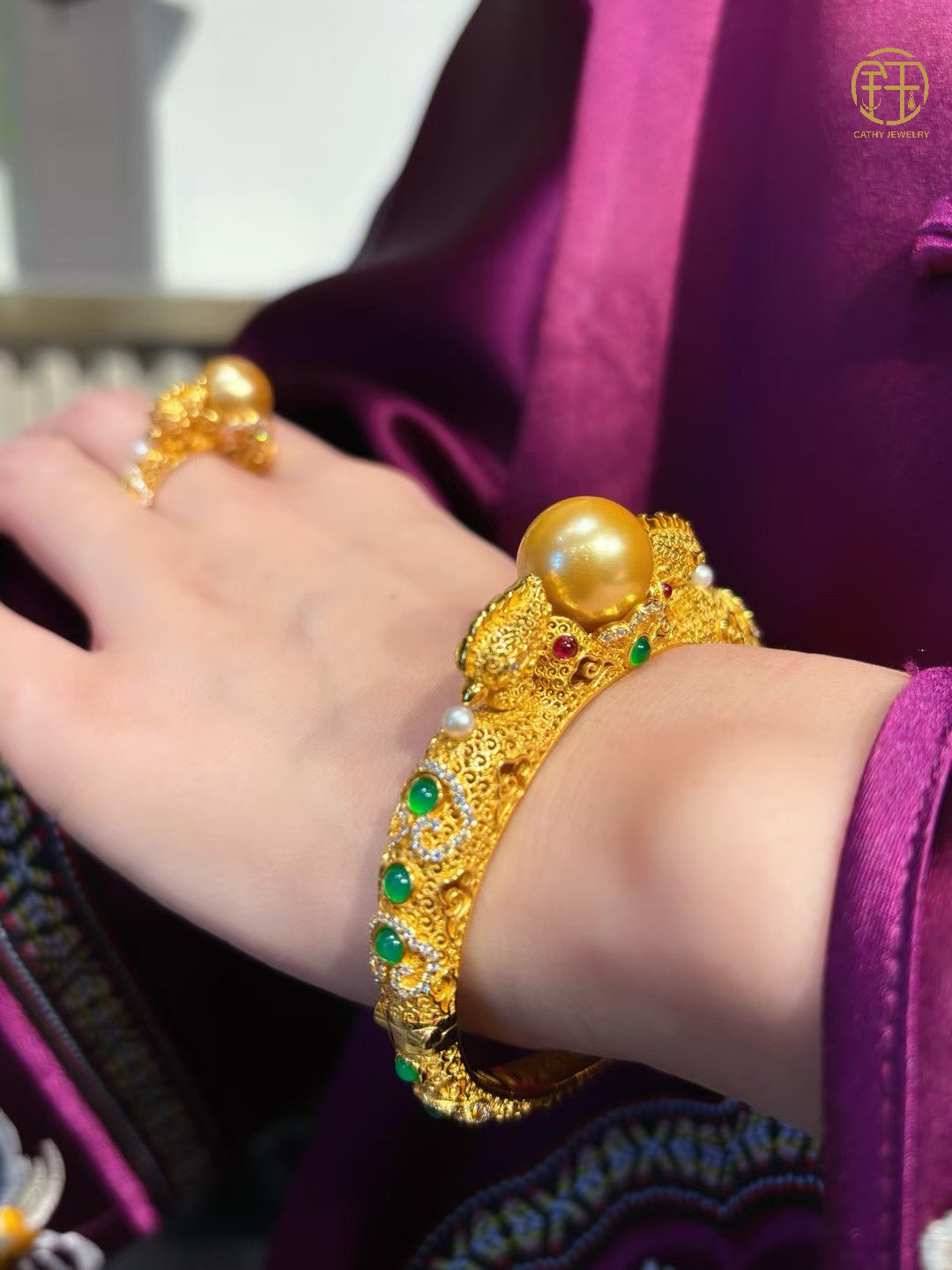 Vintage Silver with Gold Plating Bangles & Bracelets