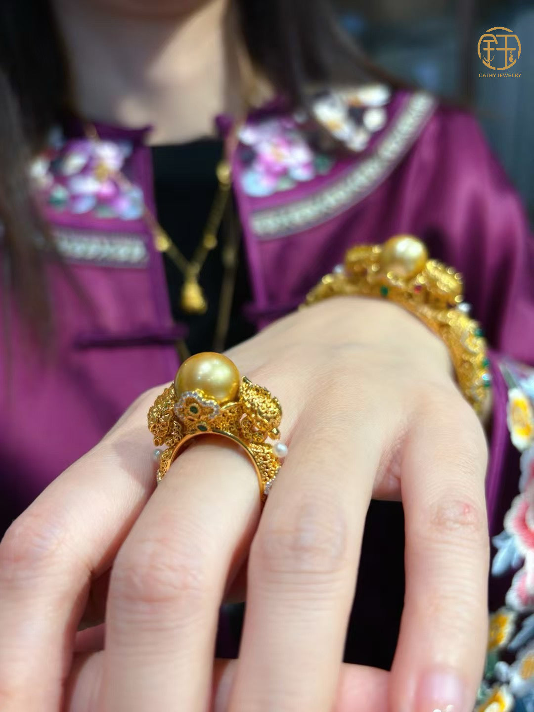 Vintage Silver with Gold Plating Rings