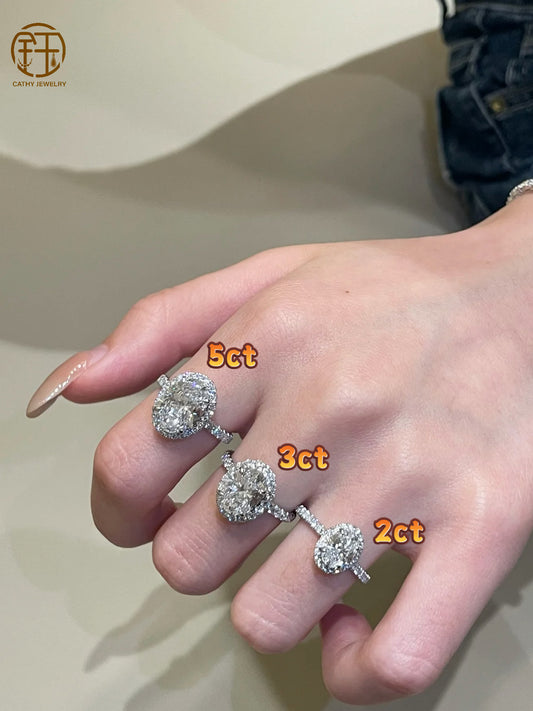 💍Dazzling in Real Light • Oval-Cut Diamond Ring 💎