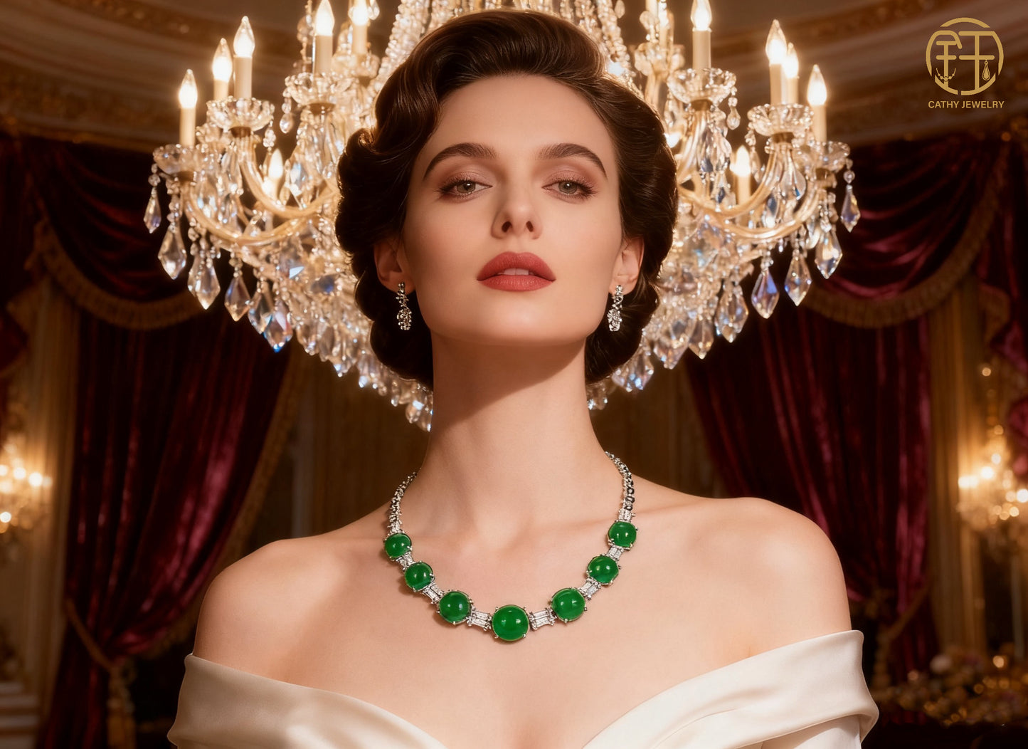 🦚Natural Green Chalcedony “Pigeon Egg” Gala Necklace ✨