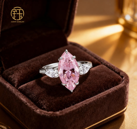 7-Carat Full-Diamond Marquise Luxury Pink Diamond: A Masterpiece of Belgian Craftsmanship