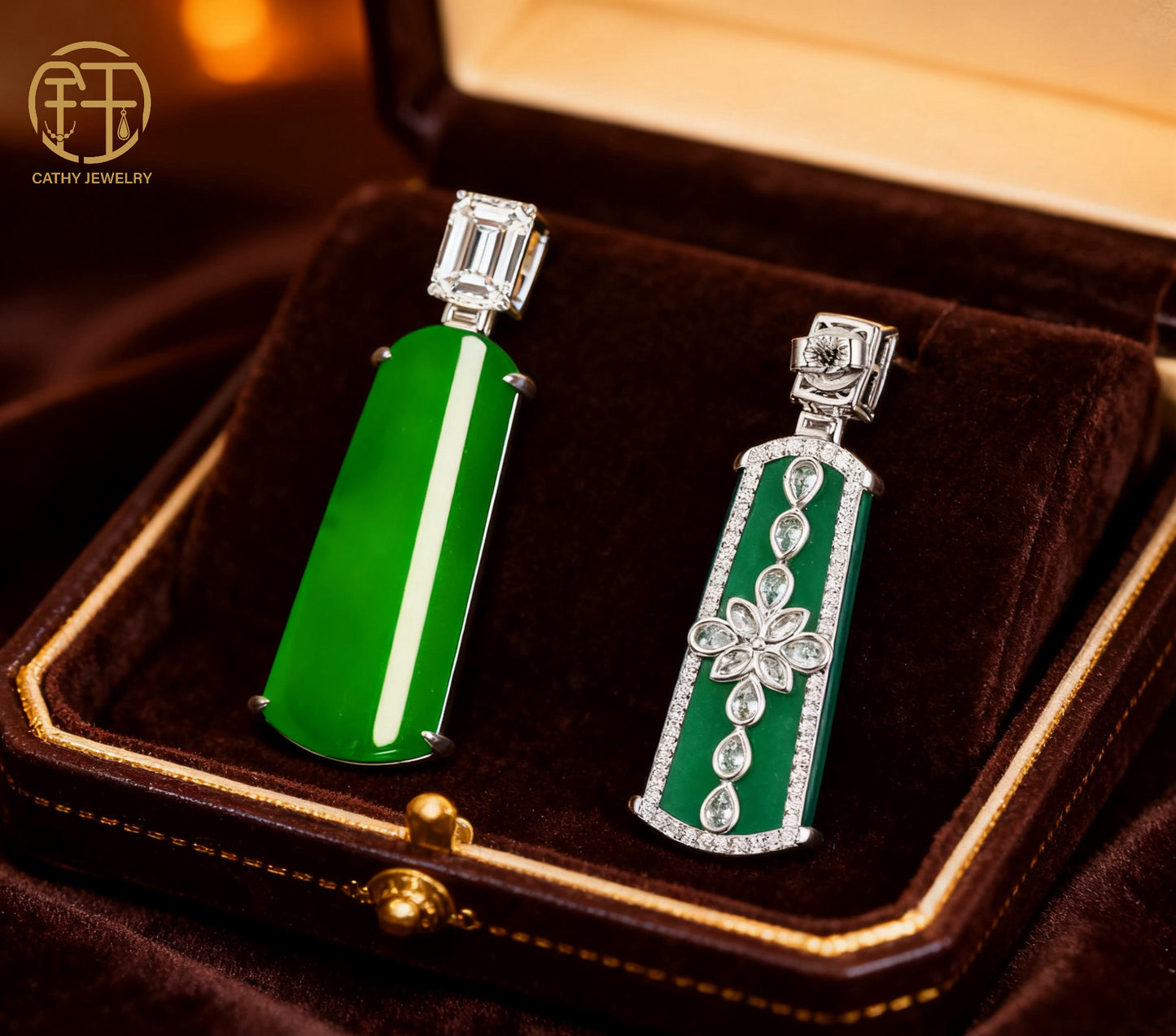 🦚 Natural Imperial Green Chalcedony “Peace & Harmony” Earrings