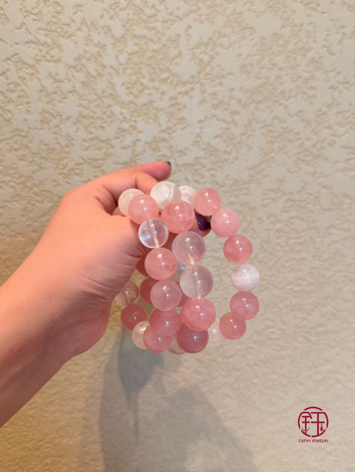 💗 Zhu Zhu Same-Style Rose Quartz Jewelry Set