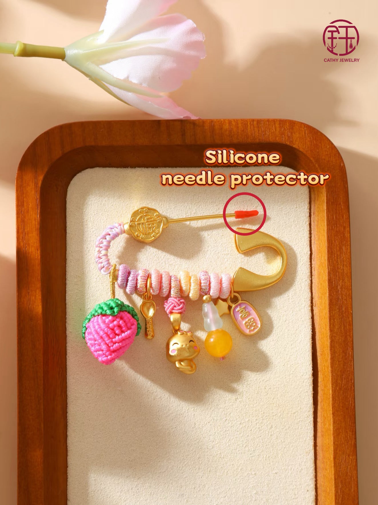 🍓 Pink Strawberry Lucky Pin