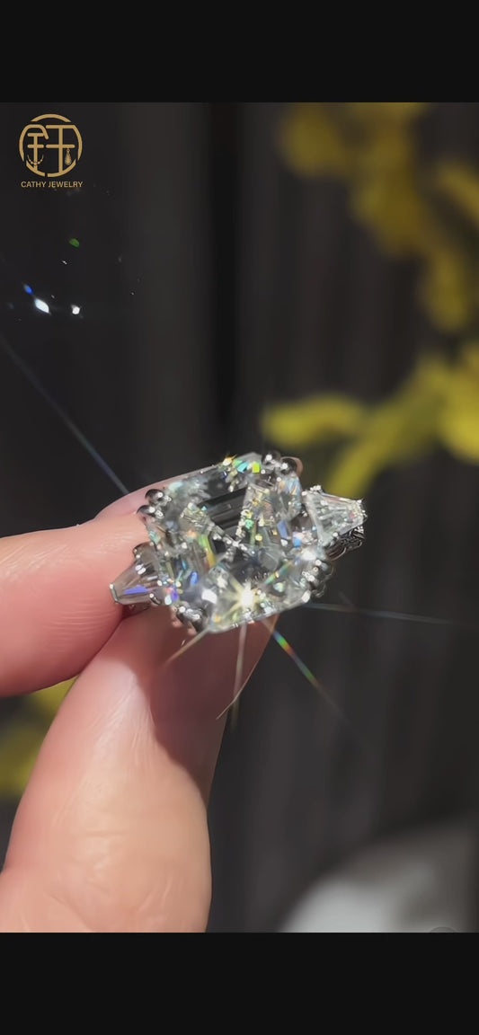 💠｜Diamond Queen • Luxury Launch 🎉 10-Carat Asscher-Cut "Sugar Cube" Diamond Ring 💍